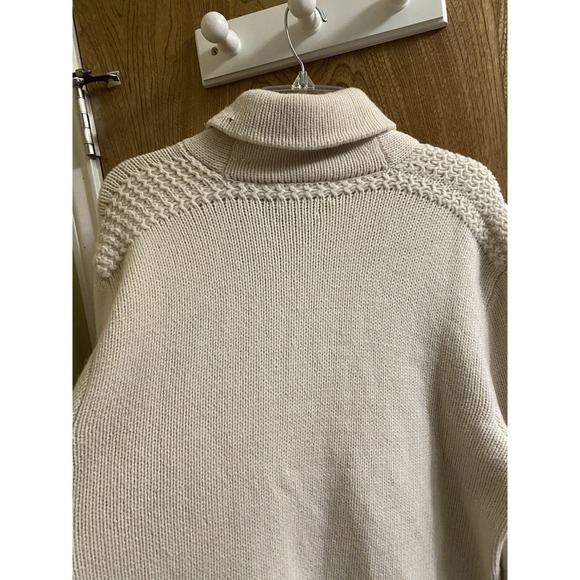 Vintage Polo Ralph Lauren 100% Lambs Wool Sweater Size L Asymmetrical Neck Zip - Picture 15 of 16